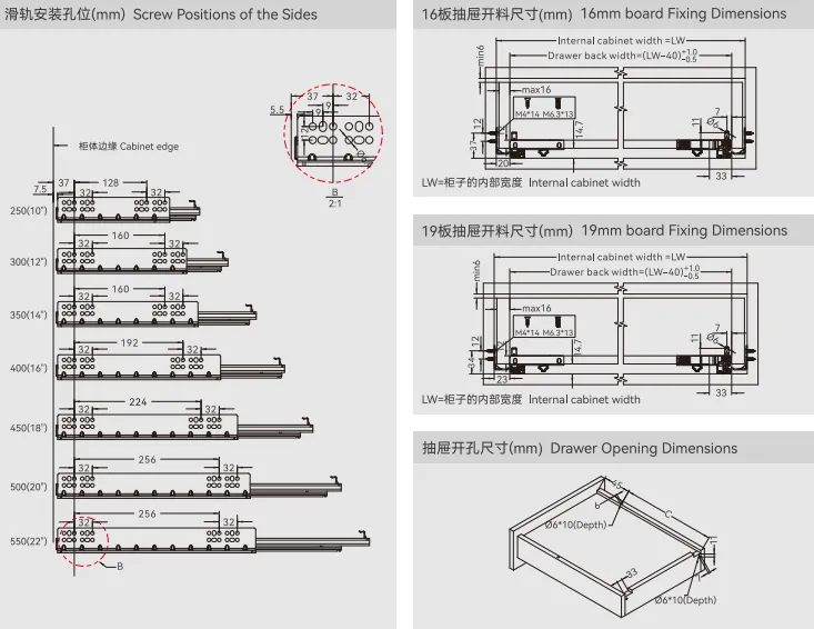 G6-3S-ADJ Three-Way Soft-Close Hinge